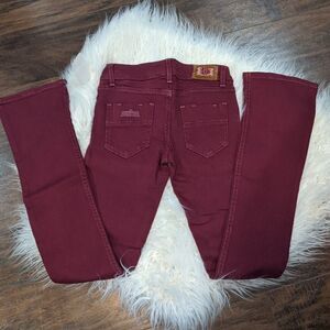 NWT Desert Blue Phoenix Jeans mini boot cut red low rise